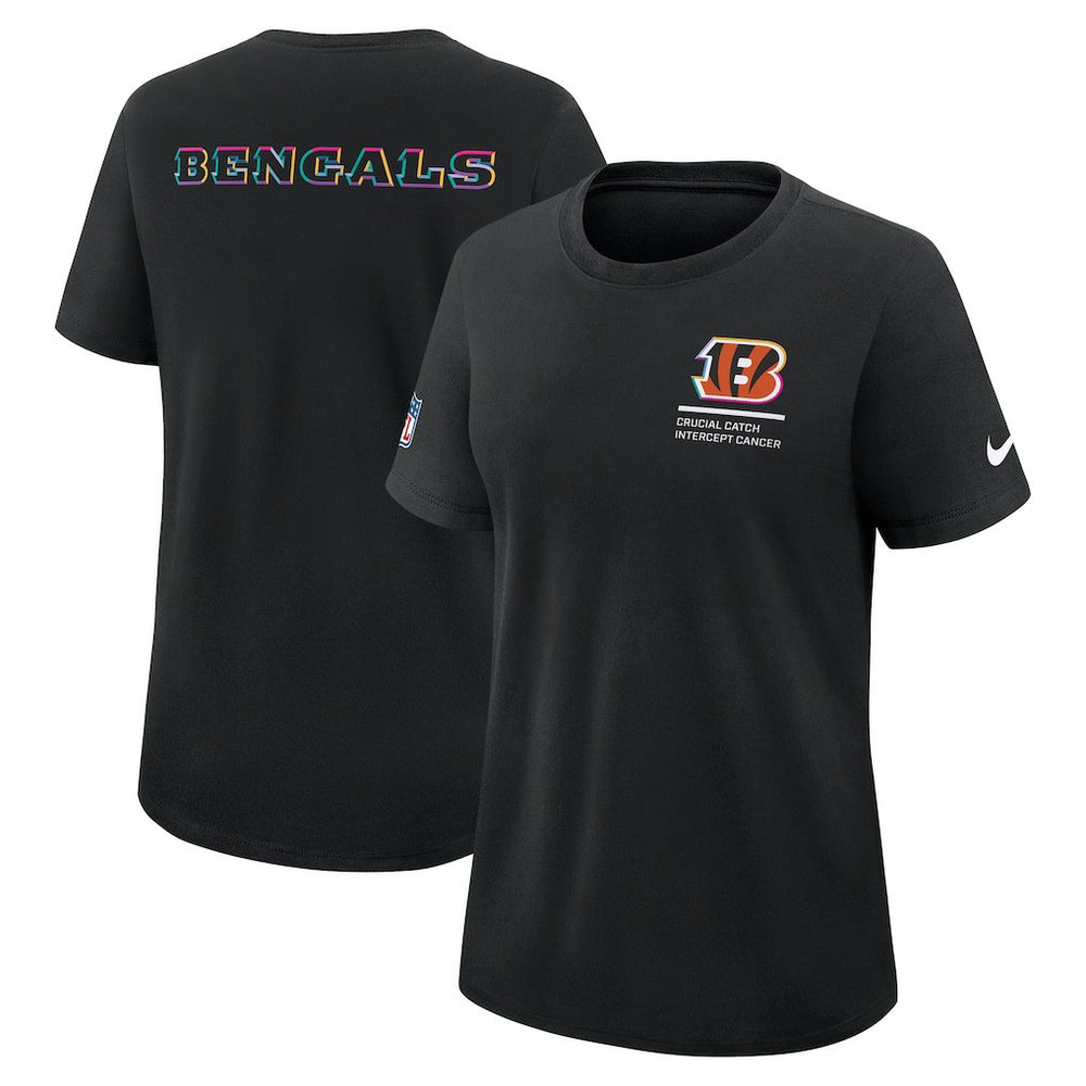 Nike Cincinnati Bengals Women's 2025 NFL Crucial Catch Tri-Blend Dri-FIT T-Shirt Black
