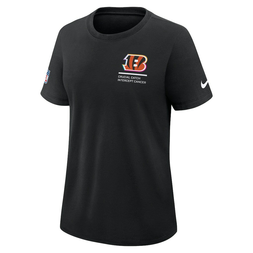 Nike Cincinnati Bengals Women's 2025 NFL Crucial Catch Tri-Blend Dri-FIT T-Shirt Black