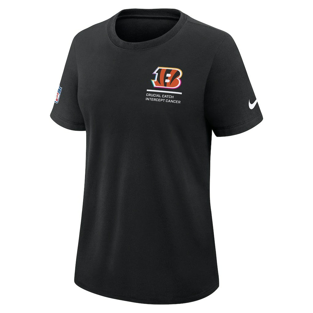Nike Cincinnati Bengals Women's 2025 NFL Crucial Catch Tri-Blend Dri-FIT T-Shirt Black