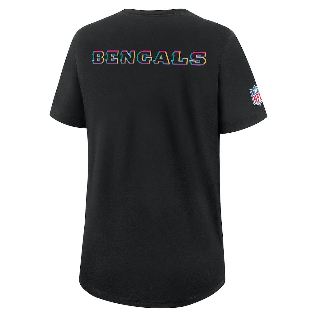 Nike Cincinnati Bengals Women's 2025 NFL Crucial Catch Tri-Blend Dri-FIT T-Shirt Black