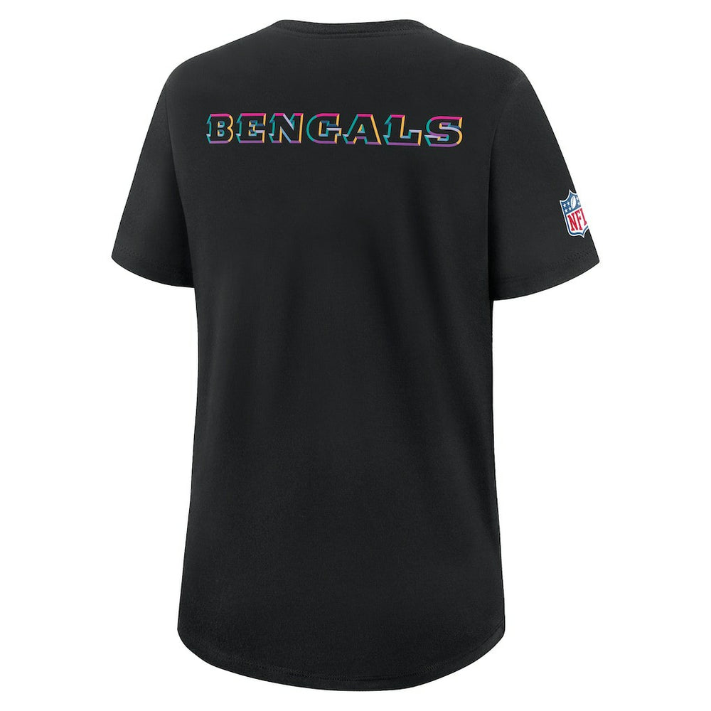 Nike Cincinnati Bengals Women's 2025 NFL Crucial Catch Tri-Blend Dri-FIT T-Shirt Black