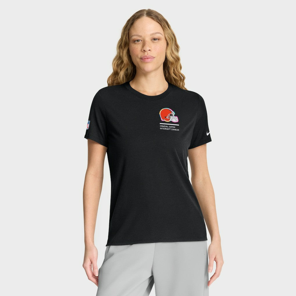 Nike Cleveland Browns Women's 2025 NFL Crucial Catch Tri-Blend Dri-FIT T-Shirt Black