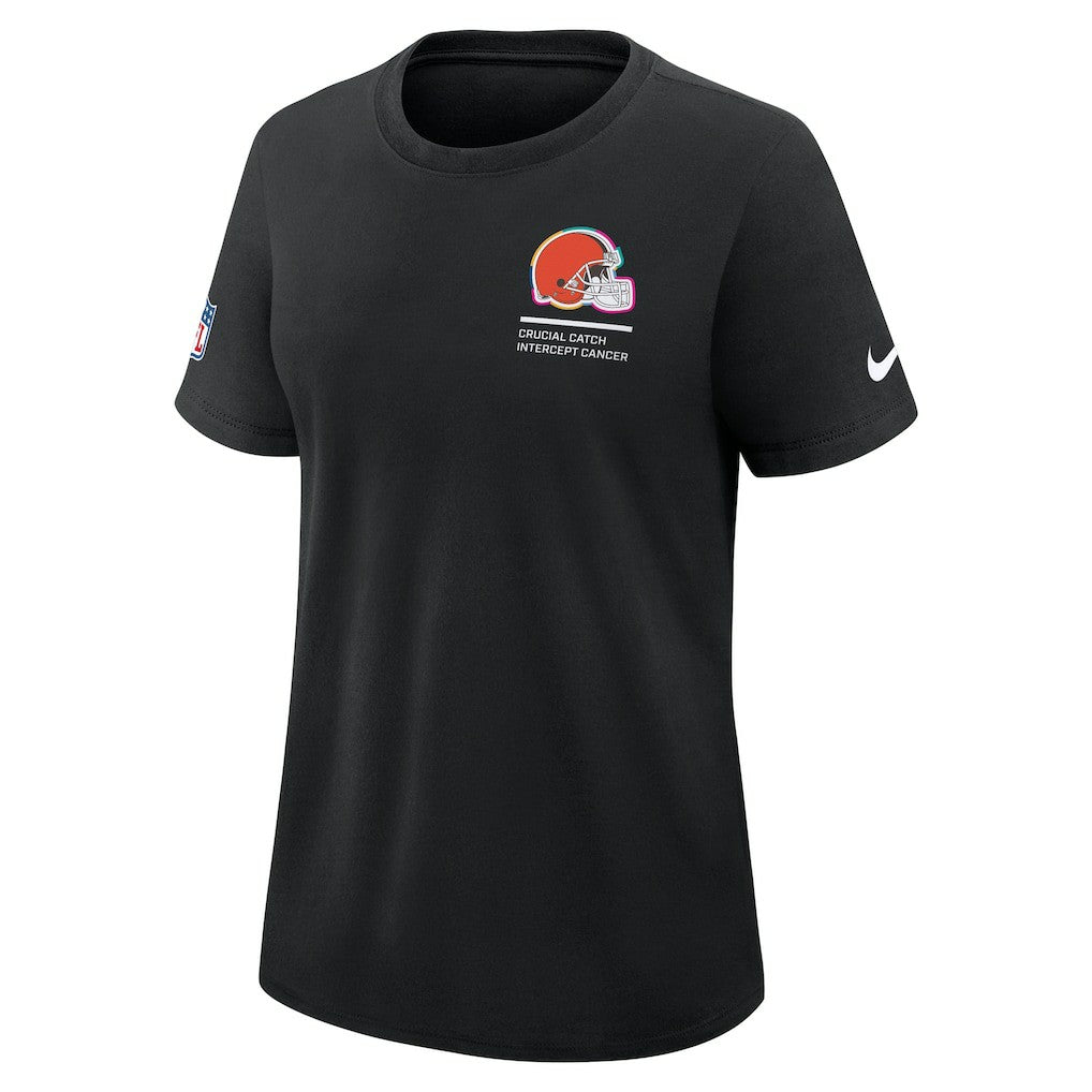 Nike Cleveland Browns Women's 2025 NFL Crucial Catch Tri-Blend Dri-FIT T-Shirt Black