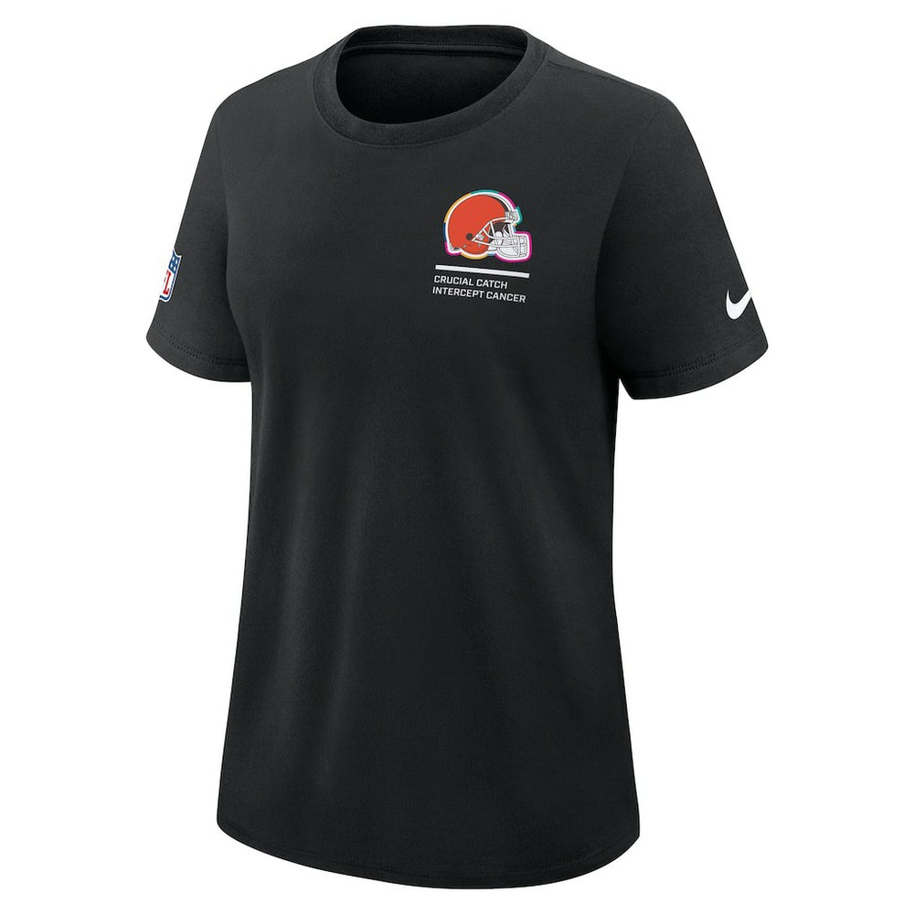 Nike Cleveland Browns Women's 2025 NFL Crucial Catch Tri-Blend Dri-FIT T-Shirt Black
