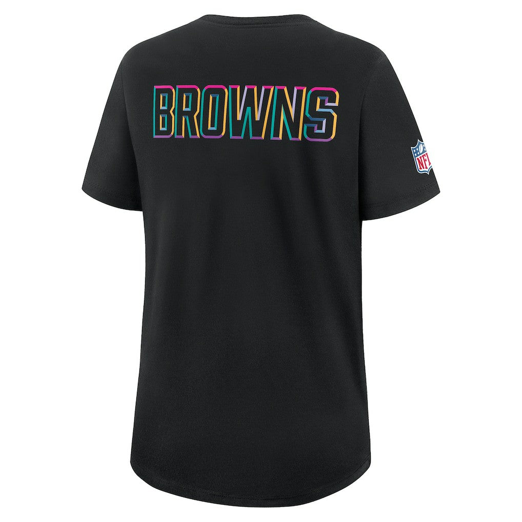 Nike Cleveland Browns Women's 2025 NFL Crucial Catch Tri-Blend Dri-FIT T-Shirt Black