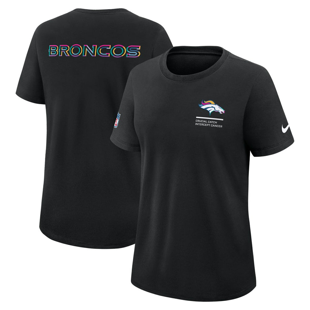Nike Denver Broncos Women's 2025 NFL Crucial Catch Tri-Blend Dri-FIT T-Shirt Black