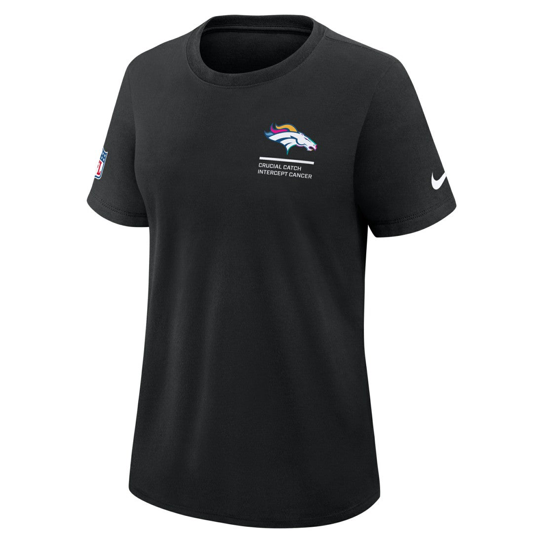 Nike Denver Broncos Women's 2025 NFL Crucial Catch Tri-Blend Dri-FIT T-Shirt Black