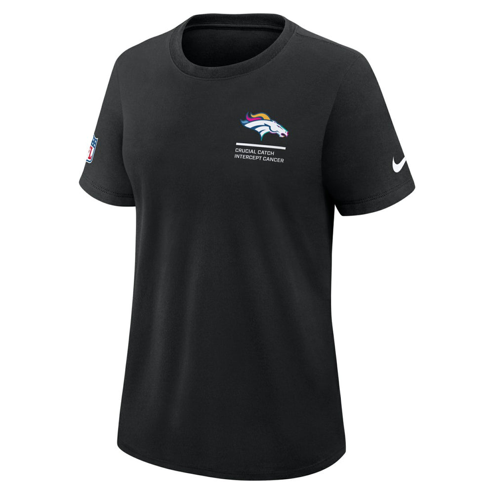 Nike Denver Broncos Women's 2025 NFL Crucial Catch Tri-Blend Dri-FIT T-Shirt Black