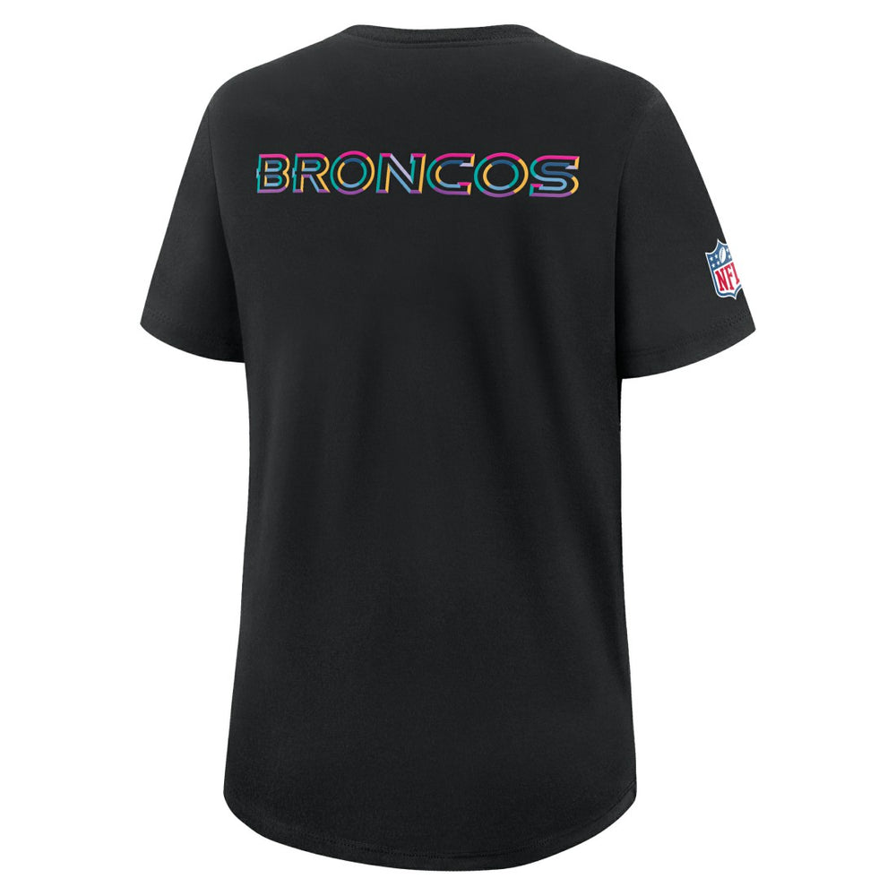 Nike Denver Broncos Women's 2025 NFL Crucial Catch Tri-Blend Dri-FIT T-Shirt Black
