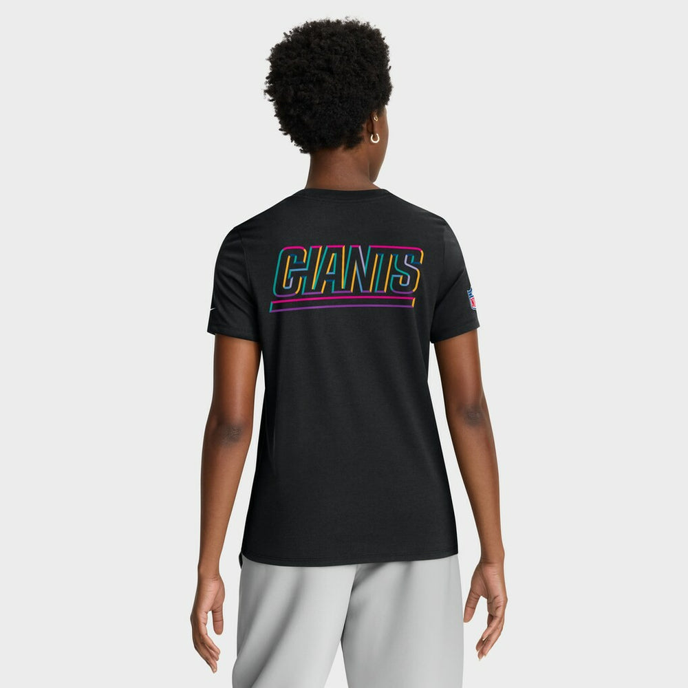 Nike New York Giants Women's 2025 NFL Crucial Catch Tri-Blend Dri-FIT T-Shirt Black