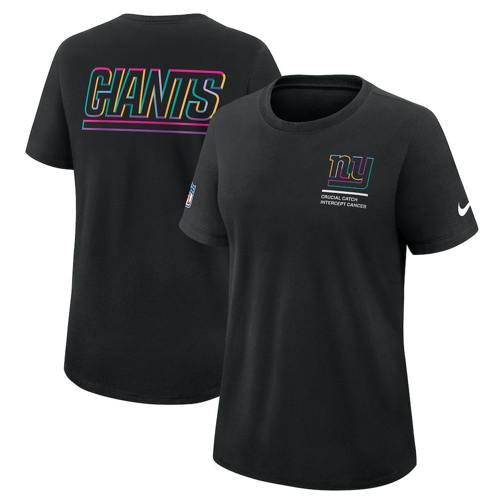 Nike New York Giants Women's 2025 NFL Crucial Catch Tri-Blend Dri-FIT T-Shirt Black