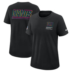 Nike New York Giants Women's 2025 NFL Crucial Catch Tri-Blend Dri-FIT T-Shirt Black