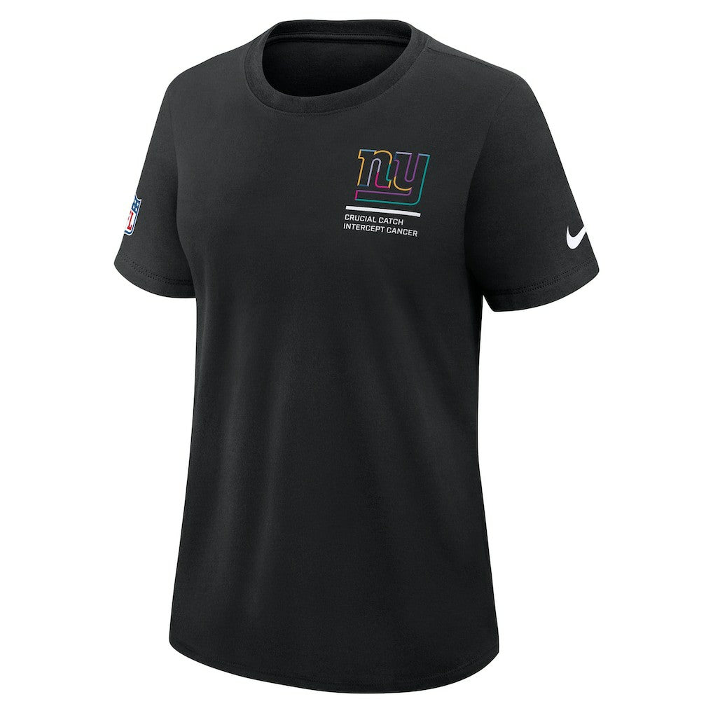 Nike New York Giants Women's 2025 NFL Crucial Catch Tri-Blend Dri-FIT T-Shirt Black