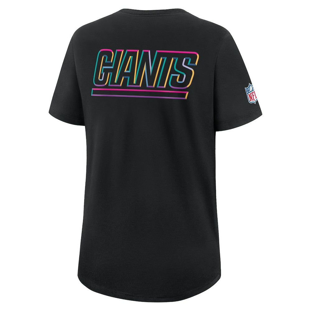 Nike New York Giants Women's 2025 NFL Crucial Catch Tri-Blend Dri-FIT T-Shirt Black