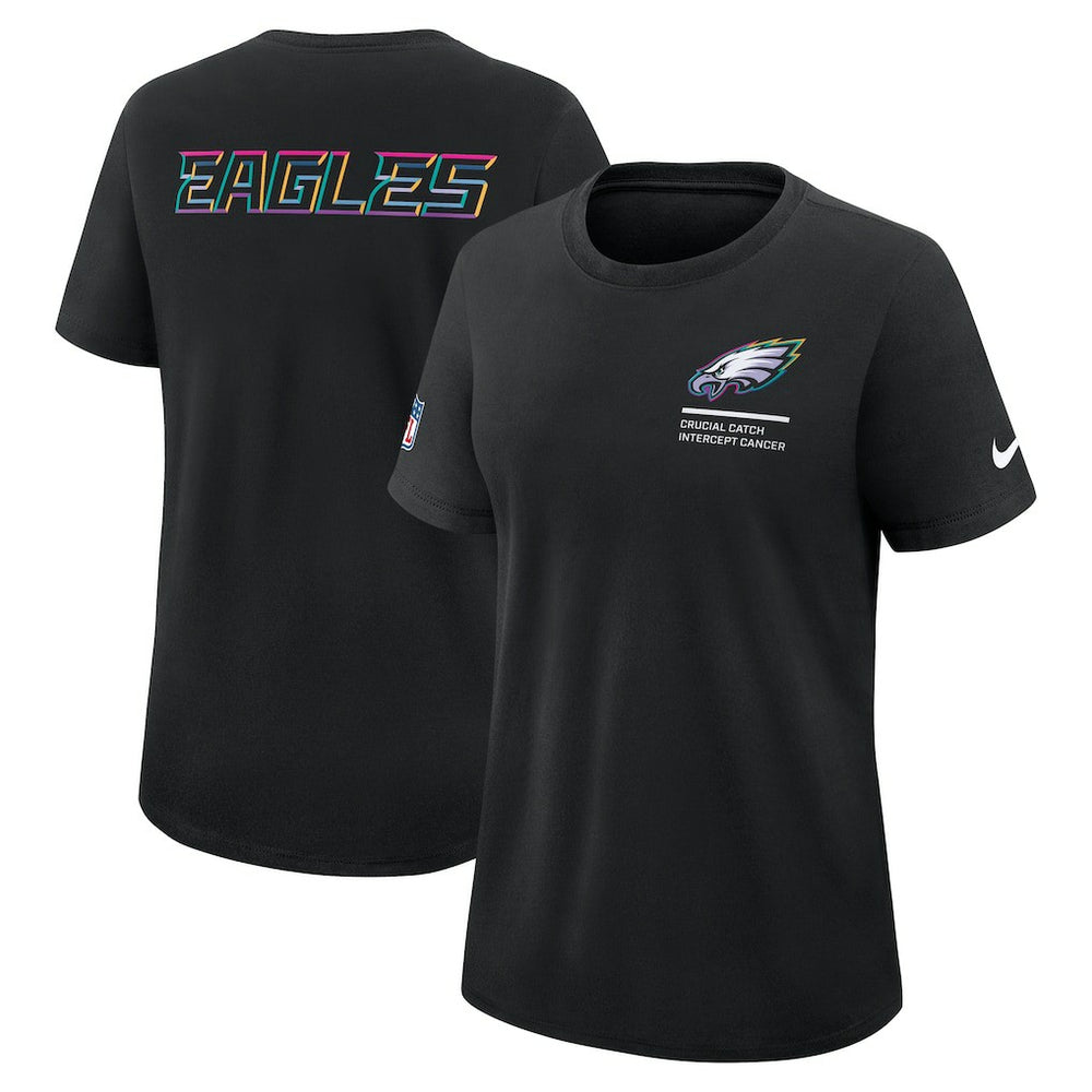 Nike Philadelphia Eagles Women's 2025 NFL Crucial Catch Tri-Blend Dri-FIT T-Shirt Black