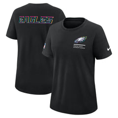 Nike Philadelphia Eagles Women's 2025 NFL Crucial Catch Tri-Blend Dri-FIT T-Shirt Black