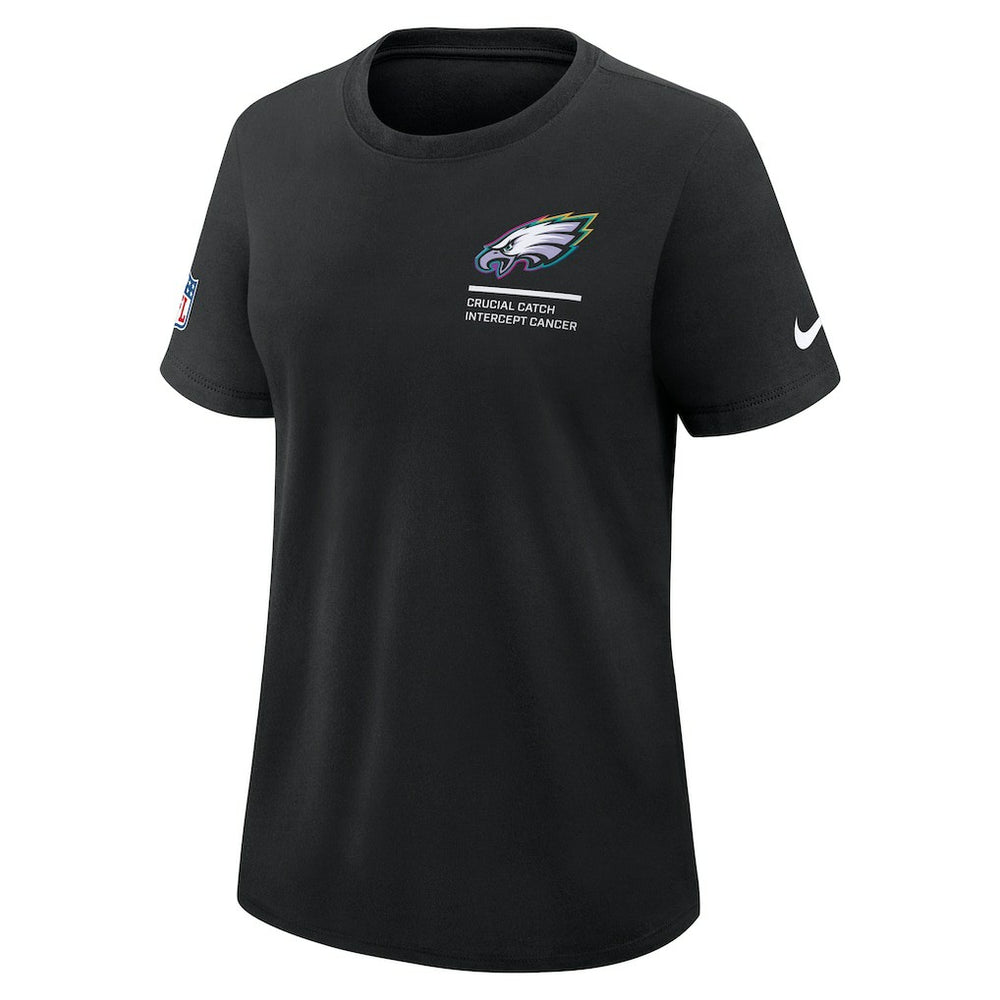 Nike Philadelphia Eagles Women's 2025 NFL Crucial Catch Tri-Blend Dri-FIT T-Shirt Black