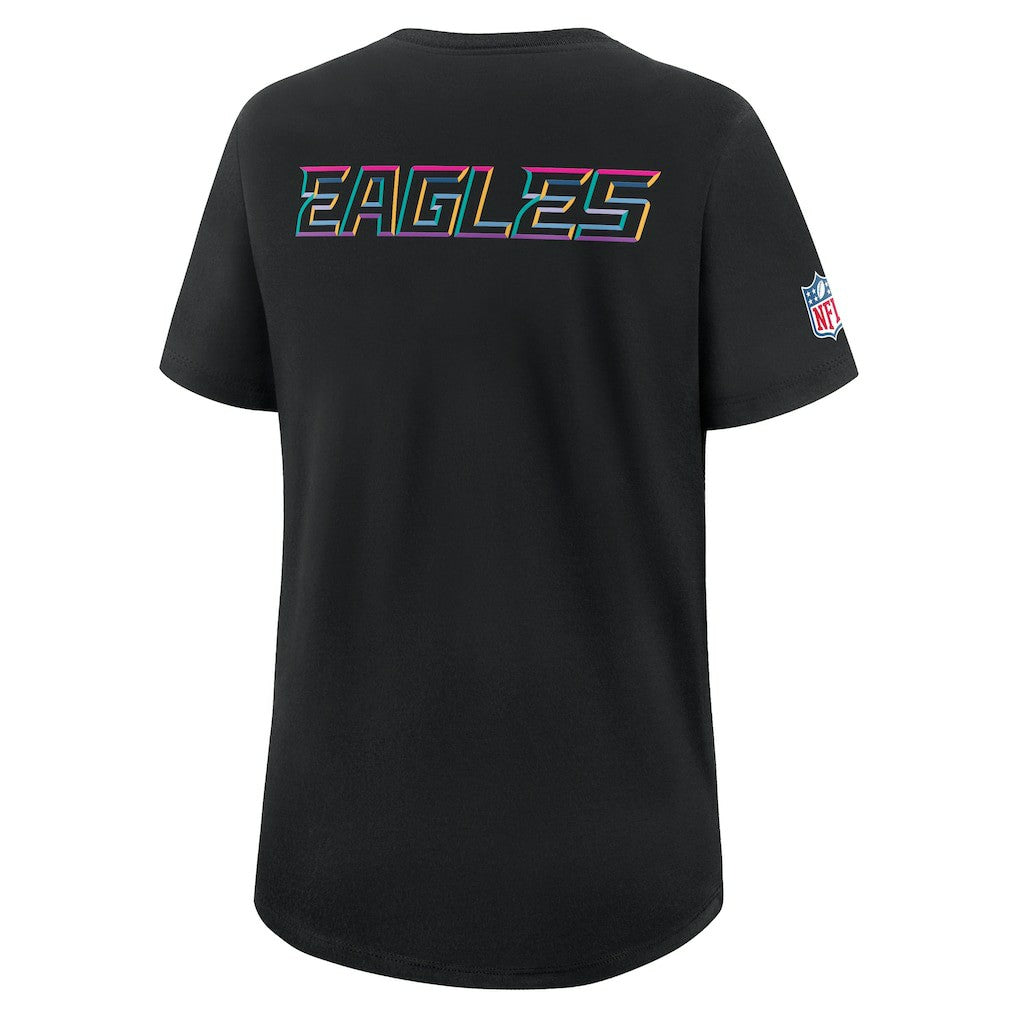 Nike Philadelphia Eagles Women's 2025 NFL Crucial Catch Tri-Blend Dri-FIT T-Shirt Black