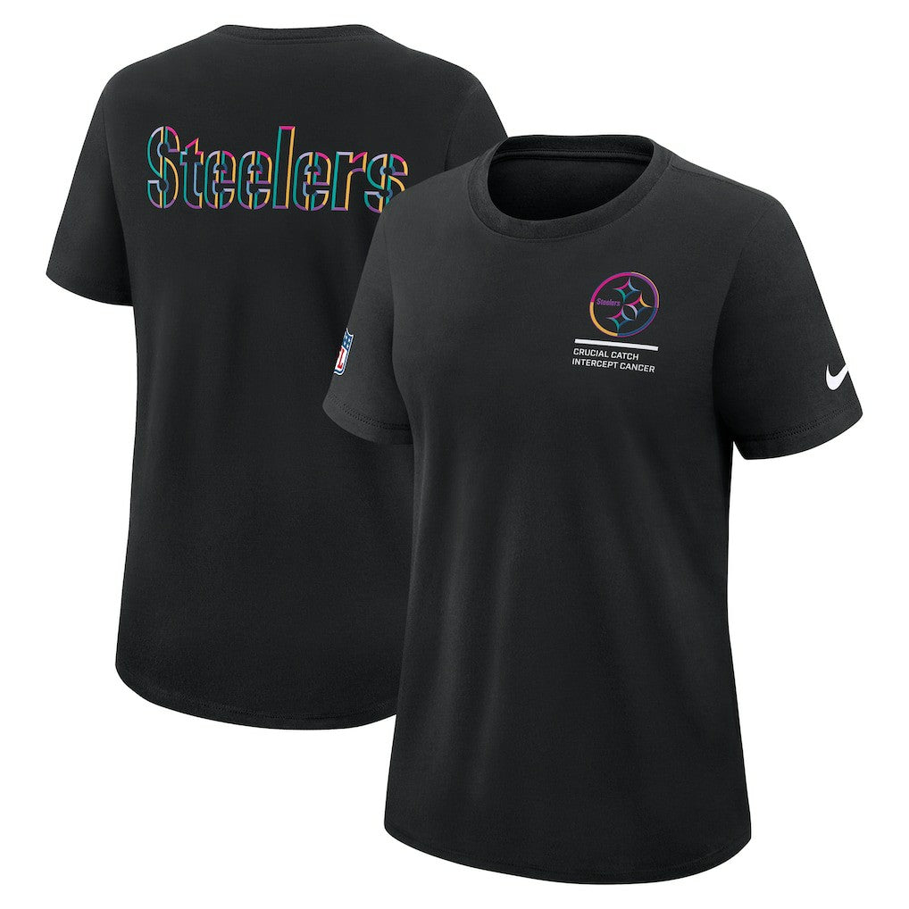 Nike Pittsburgh Steelers Women's 2025 NFL Crucial Catch Tri-Blend Dri-FIT T-Shirt Black