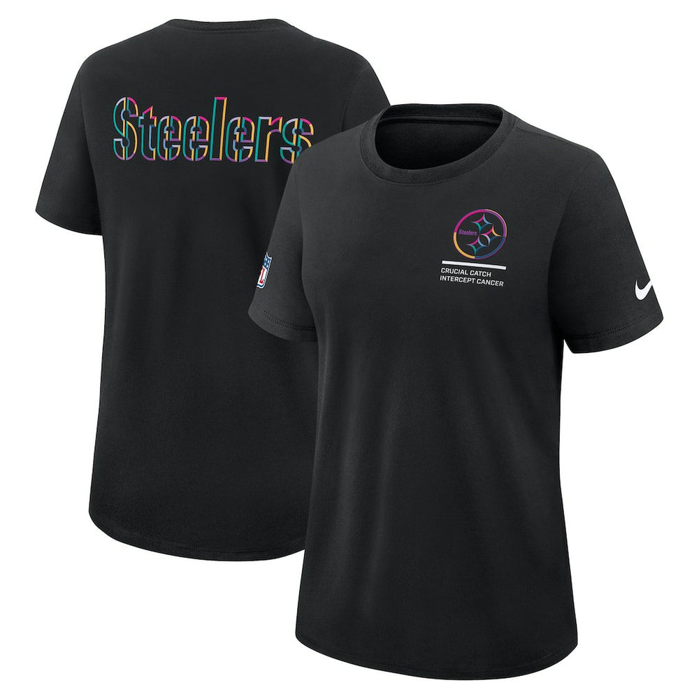 Nike Pittsburgh Steelers Women's 2025 NFL Crucial Catch Tri-Blend Dri-FIT T-Shirt Black