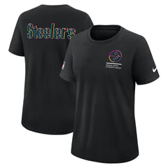 Nike Pittsburgh Steelers Women's 2025 NFL Crucial Catch Tri-Blend Dri-FIT T-Shirt Black