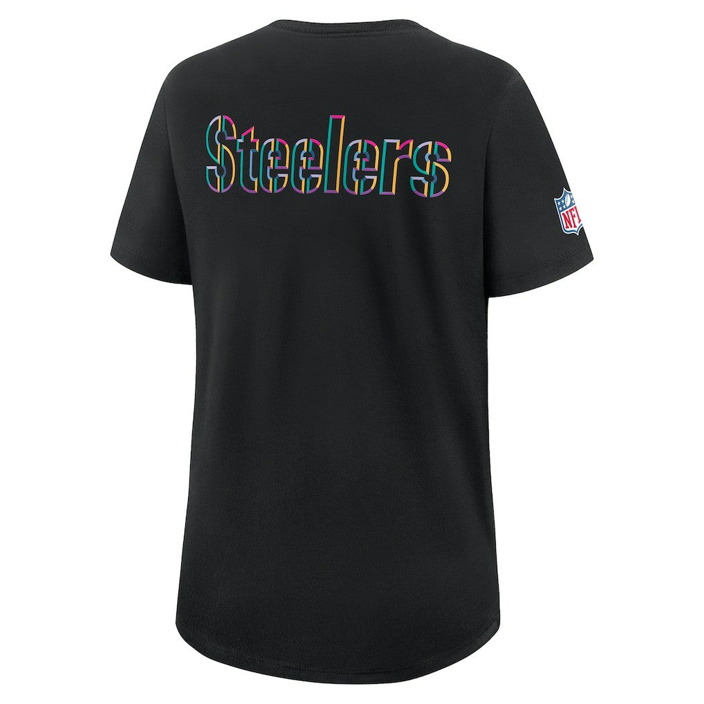Nike Pittsburgh Steelers Women's 2025 NFL Crucial Catch Tri-Blend Dri-FIT T-Shirt Black