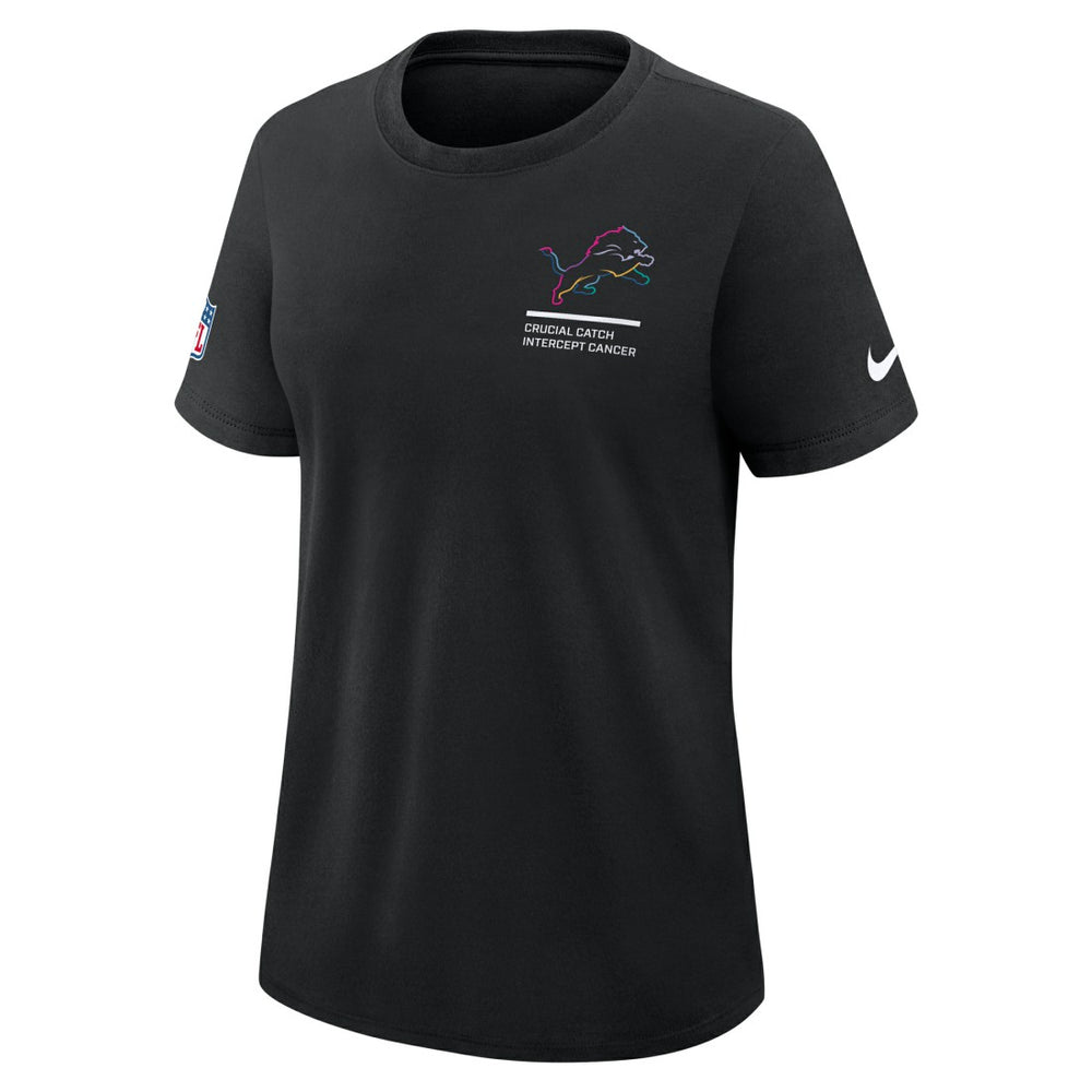 Nike Detroit Lions Women's 2025 NFL Crucial Catch Tri-Blend Dri-FIT T-Shirt Black