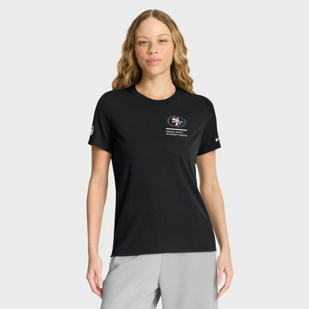 Nike San Francisco 49ers Women's 2025 NFL Crucial Catch Tri-Blend Dri-FIT T-Shirt Black