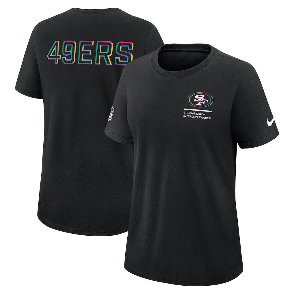 Nike San Francisco 49ers Women's 2025 NFL Crucial Catch Tri-Blend Dri-FIT T-Shirt Black