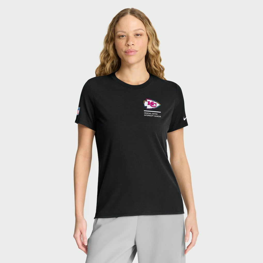 Nike Kansas City Chiefs Women's 2025 NFL Crucial Catch Tri-Blend Dri-FIT T-Shirt Black