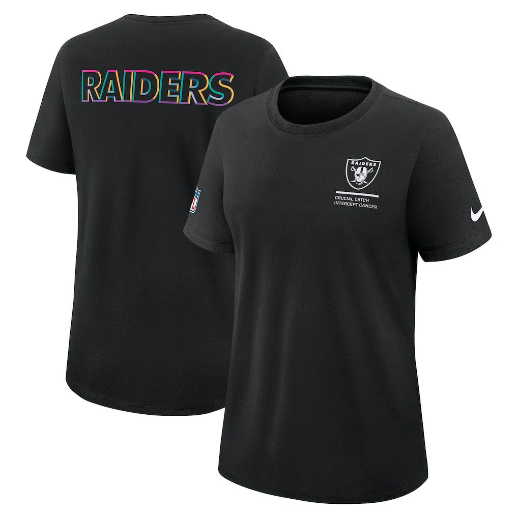 Nike Las Vegas Raiders Women's 2025 NFL Crucial Catch Tri-Blend Dri-FIT T-Shirt Black