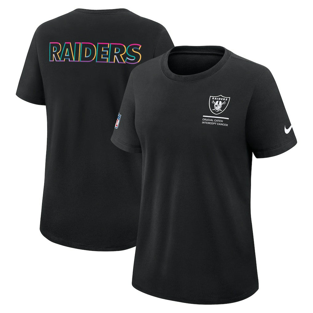 Nike Las Vegas Raiders Women's 2025 NFL Crucial Catch Tri-Blend Dri-FIT T-Shirt Black