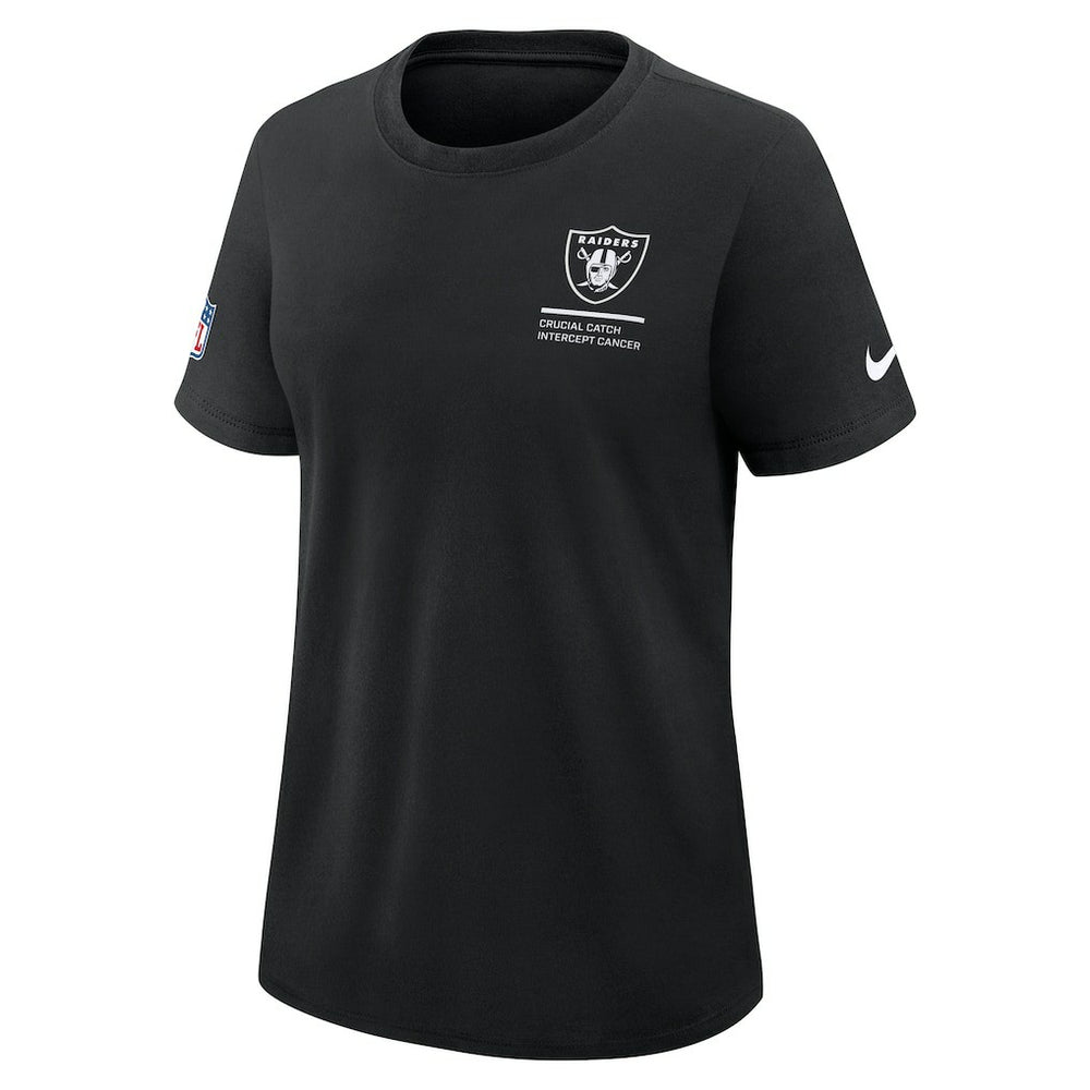 Nike Las Vegas Raiders Women's 2025 NFL Crucial Catch Tri-Blend Dri-FIT T-Shirt Black