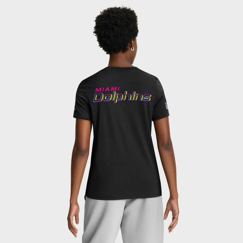 Nike Miami Dolphins Women's 2025 NFL Crucial Catch Tri-Blend Dri-FIT T-Shirt Black