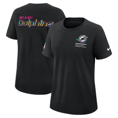Nike Miami Dolphins Women's 2025 NFL Crucial Catch Tri-Blend Dri-FIT T-Shirt Black