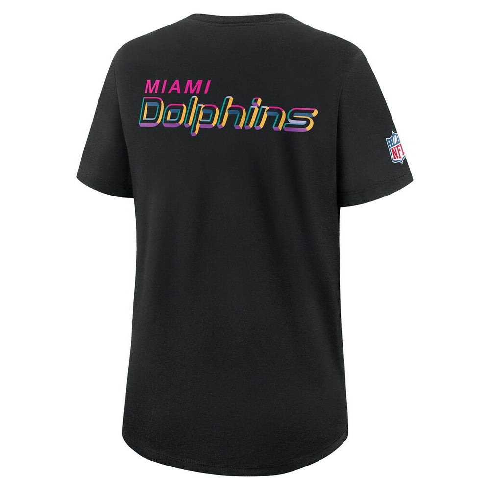 Nike Miami Dolphins Women's 2025 NFL Crucial Catch Tri-Blend Dri-FIT T-Shirt Black