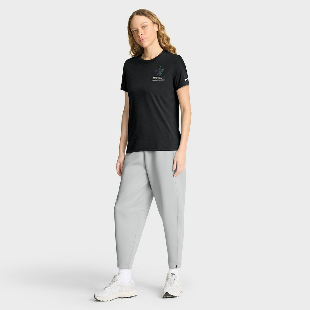 Nike New Orleans Saints Women's 2025 NFL Crucial Catch Tri-Blend Dri-FIT T-Shirt Black
