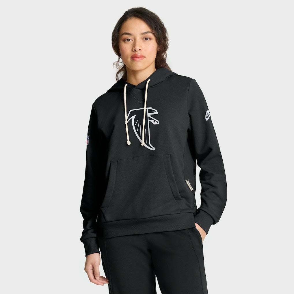 Nike Atlanta Falcons Women's Throwback Sideline Standard Issue Dri-FIT Hoodie Black
