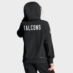 Nike Atlanta Falcons Women's Throwback Sideline Standard Issue Dri-FIT Hoodie Black
