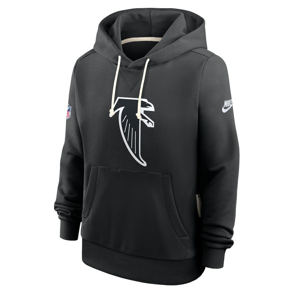 Nike Atlanta Falcons Women's Throwback Sideline Standard Issue Dri-FIT Hoodie Black