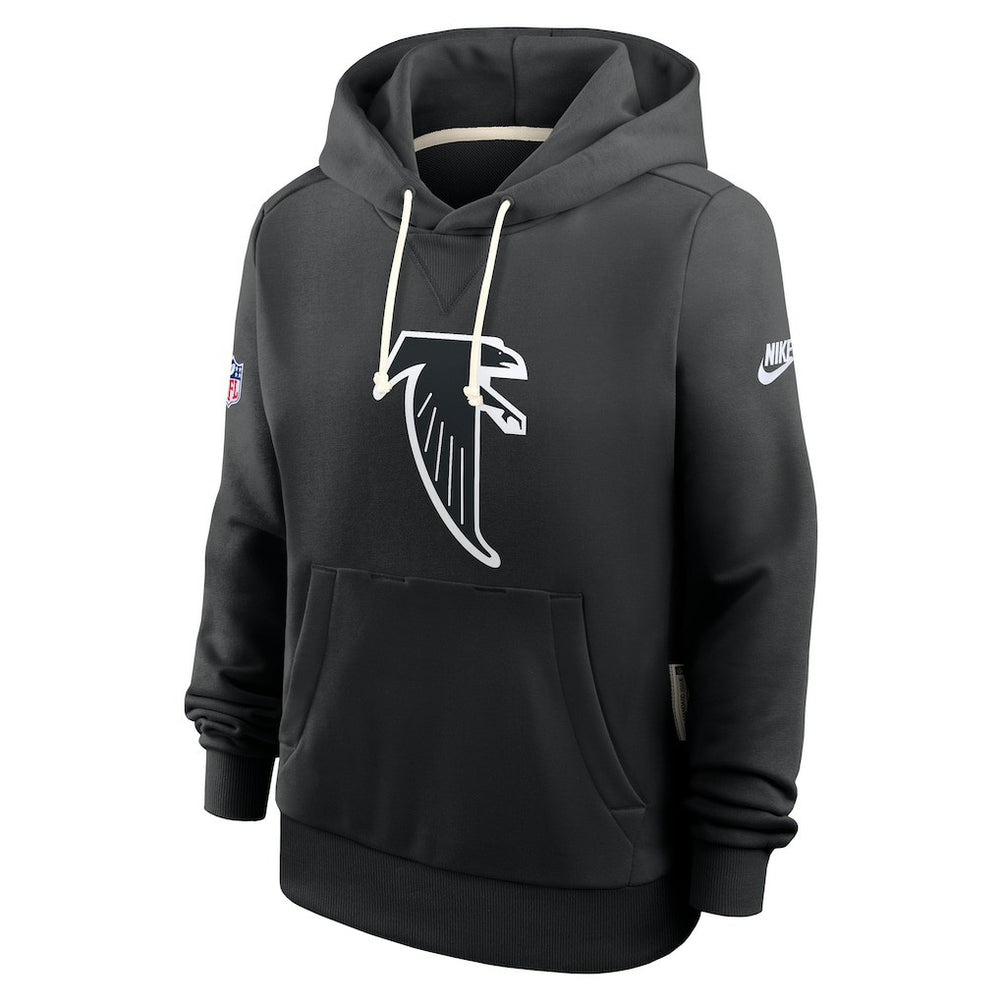 Nike Atlanta Falcons Women's Throwback Sideline Standard Issue Dri-FIT Hoodie Black