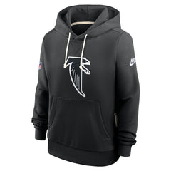 Nike Atlanta Falcons Women's Throwback Sideline Standard Issue Dri-FIT Hoodie Black