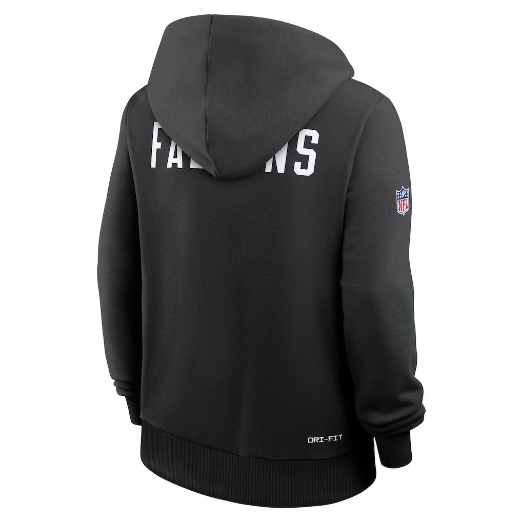Nike Atlanta Falcons Women's Throwback Sideline Standard Issue Dri-FIT Hoodie Black