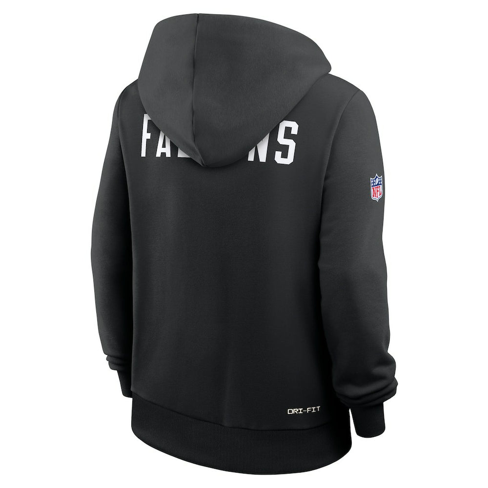 Nike Atlanta Falcons Women's Throwback Sideline Standard Issue Dri-FIT Hoodie Black