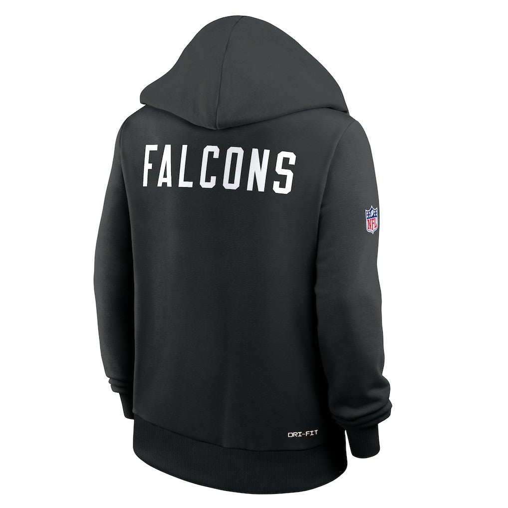 Nike Atlanta Falcons Women's Throwback Sideline Standard Issue Dri-FIT Hoodie Black