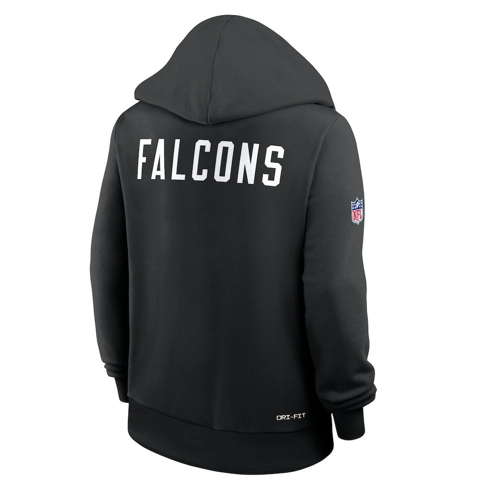 Nike Atlanta Falcons Women's Throwback Sideline Standard Issue Dri-FIT Hoodie Black