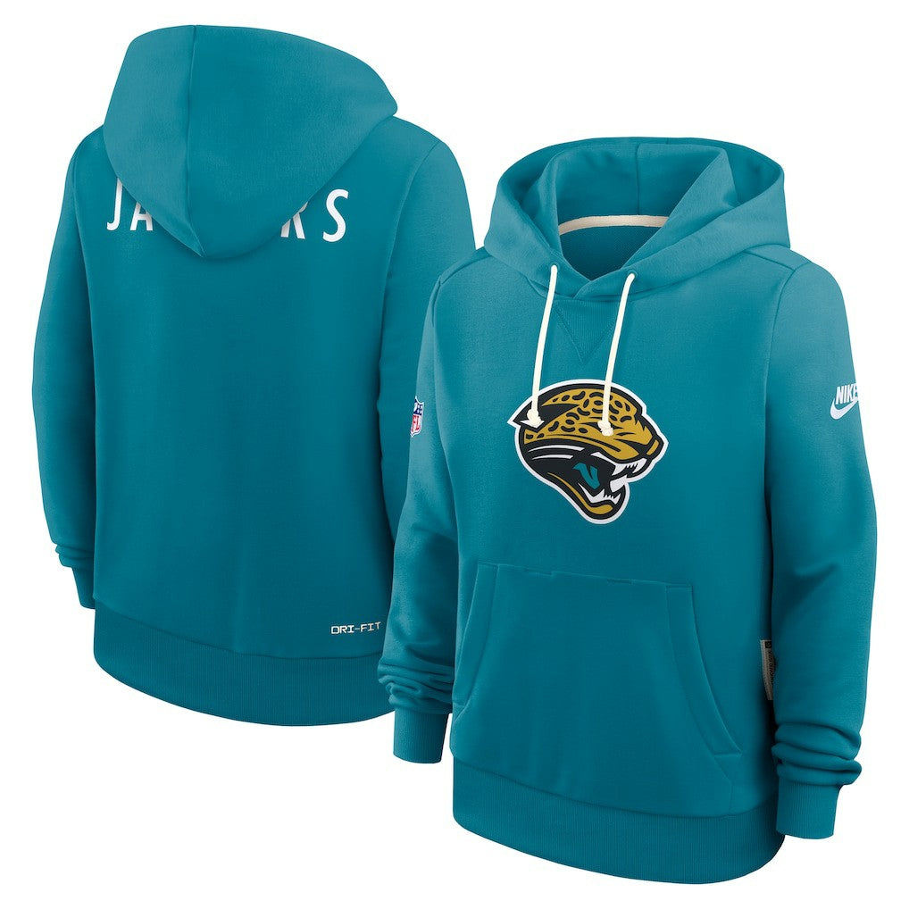 Nike Jacksonville Jaguars Women's Throwback Sideline Standard Issue Dri-FIT Hoodie Teal