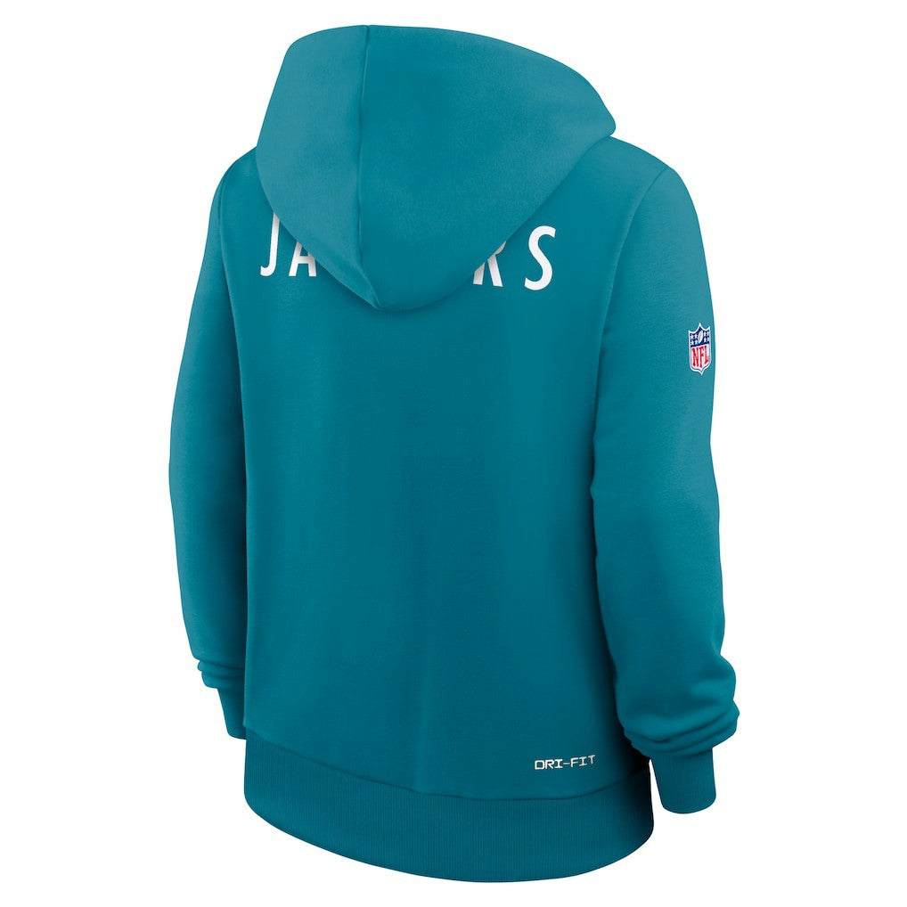 Nike Jacksonville Jaguars Women's Throwback Sideline Standard Issue Dri-FIT Hoodie Teal