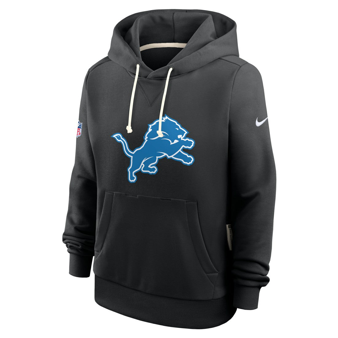 Nike Detroit Lions Women's Throwback Sideline Standard Issue Dri-FIT Hoodie Black