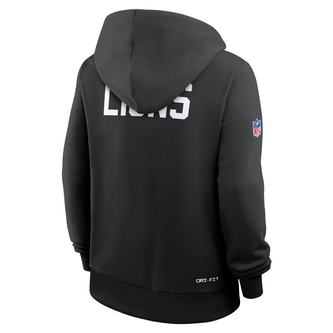 Nike Detroit Lions Women's Throwback Sideline Standard Issue Dri-FIT Hoodie Black